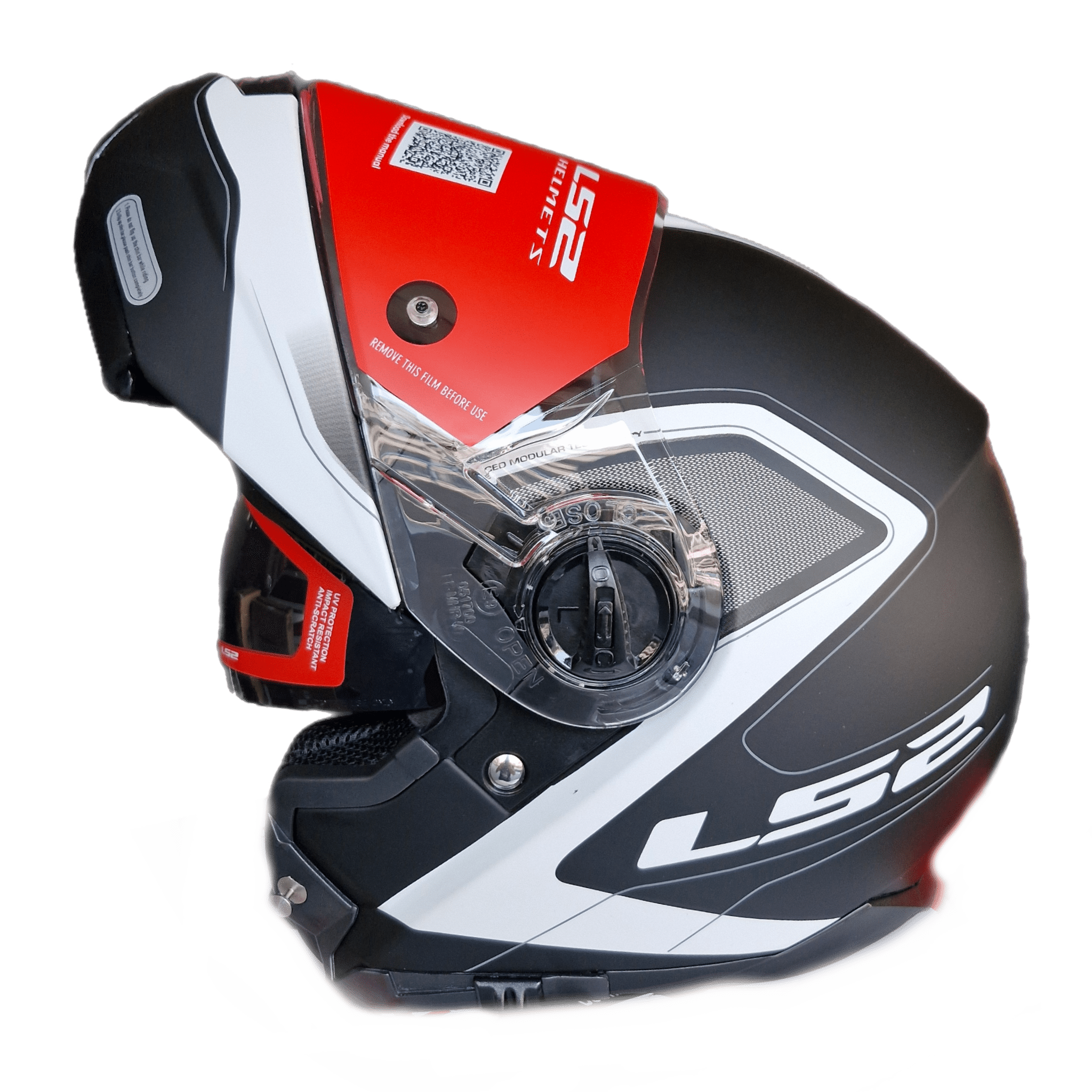 HELMET ‏LS2 FF325 STROBE II BLACK WHITE