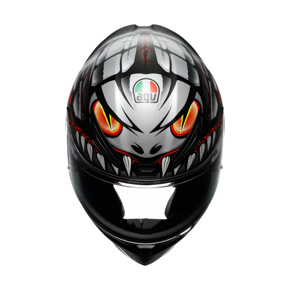 HELMET AGV K1S LYZARD MATT BLACK/GREY/RED