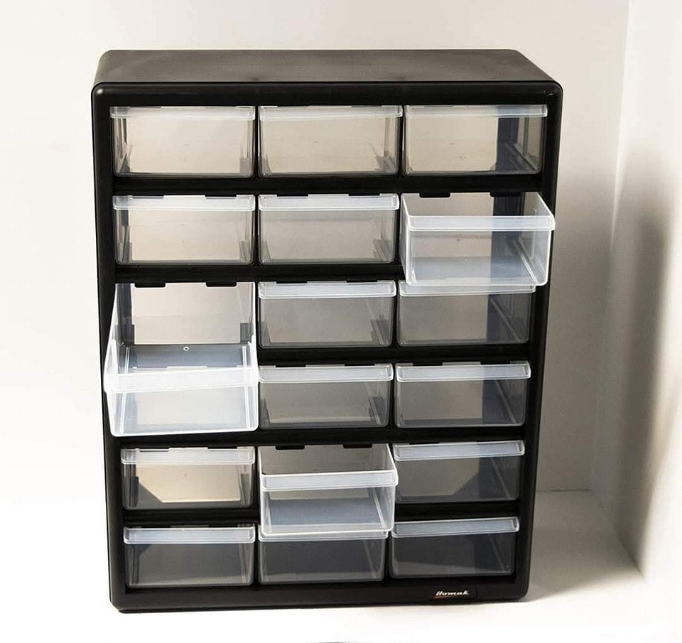 18 DRAWER PLASTIC PARTS STORAGE HARDWARE AND CRAFT CABINET