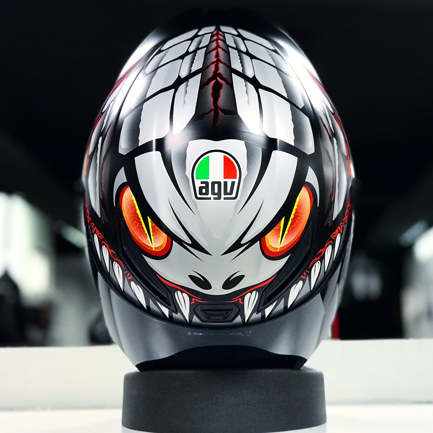 HELMET AGV K1S LYZARD MATT BLACK/GREY/RED