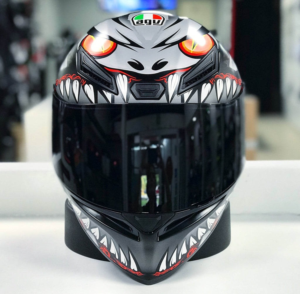 HELMET AGV K1S LYZARD MATT BLACK/GREY/RED