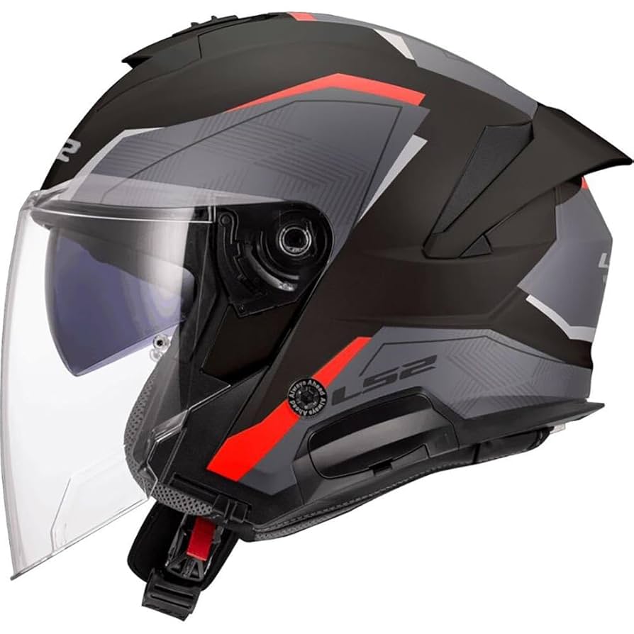 HELMET LS2 OF618 VERSO II AIR BLACK RED