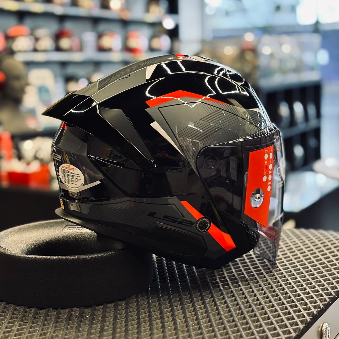 HELMET LS2 OF618 VERSO II AIR BLACK RED