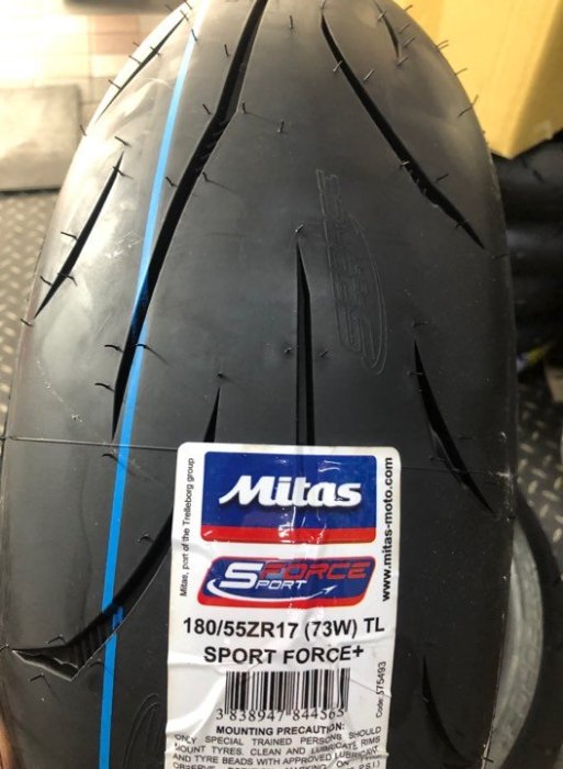 MITAS SPORT FORCE+ 180/55ZR17 73W (Rear Motorcycle Tire)