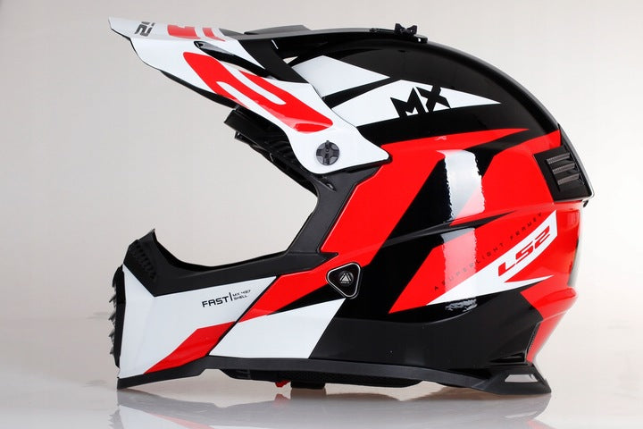 HELMET LS2 MX437 FAST EVO WHITE RED