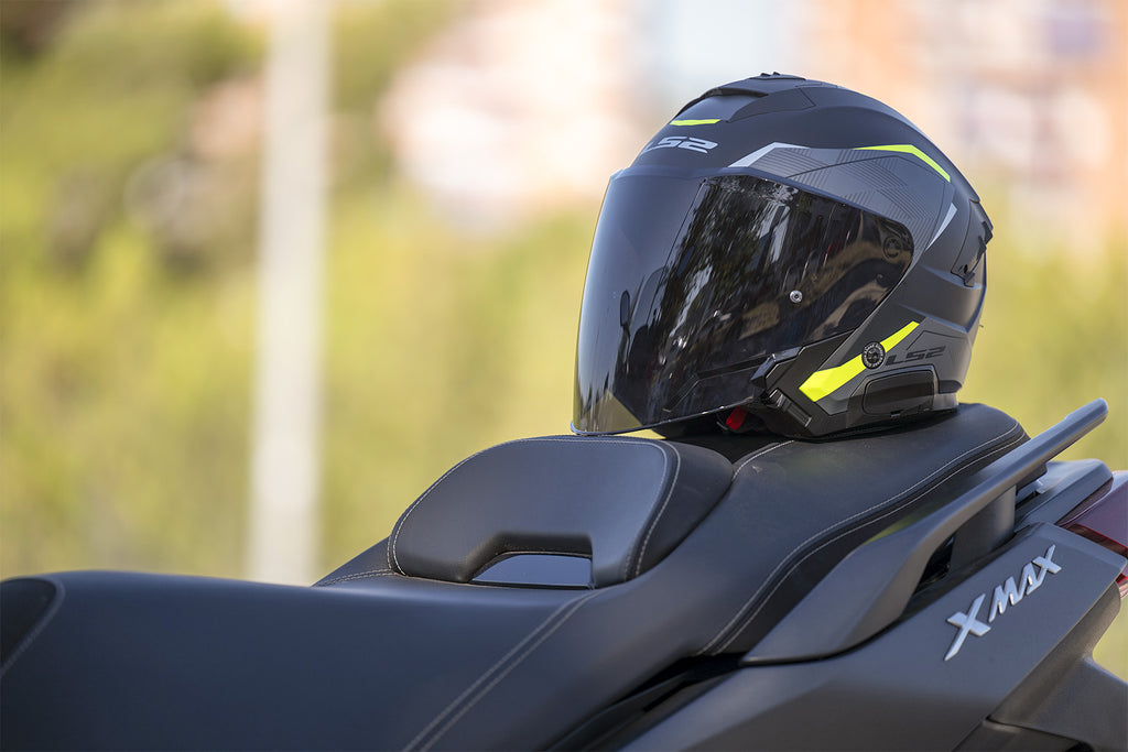 HELMET LS2 OF618 VERSO II AIR BLACK H-V YELLOW