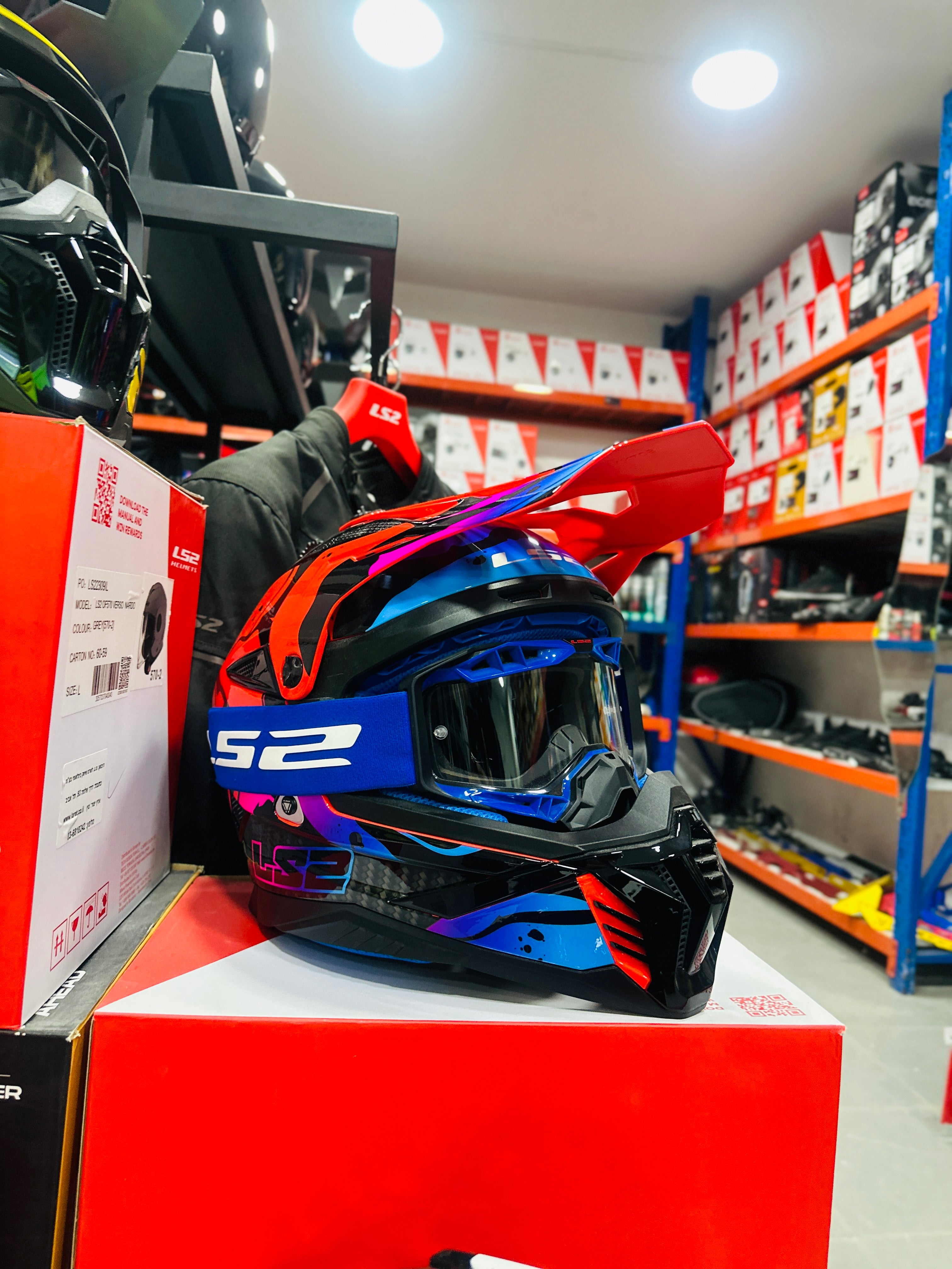 HELMET LS2 MX 708 FAST II WASH RED