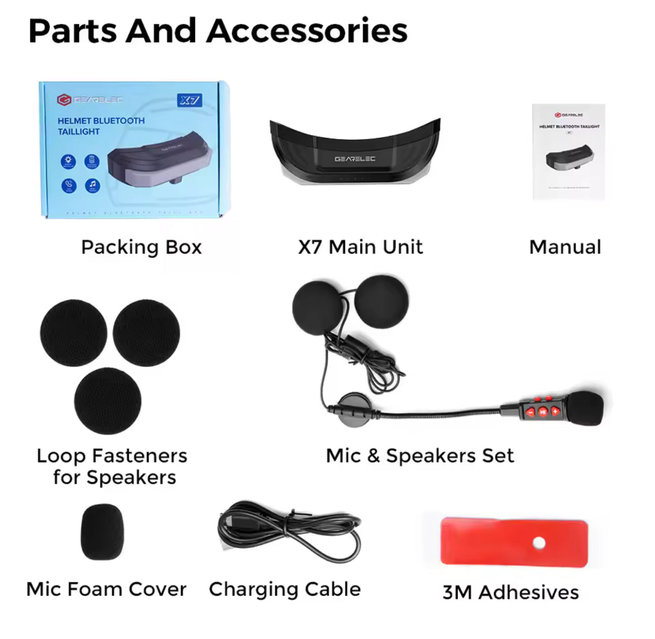GEARELEC X7 Bluetooth Headset And led