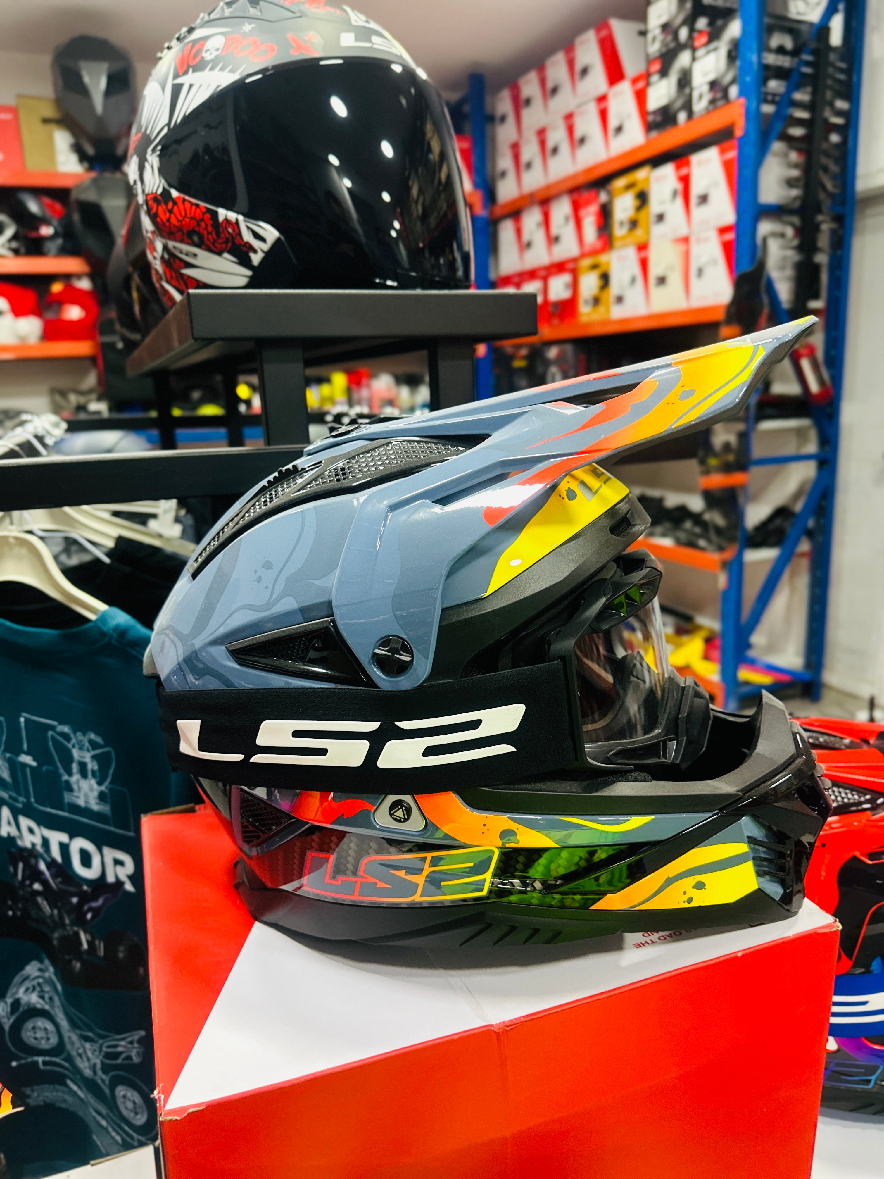 HELMET LS2 MX 708 FAST II WASH GREY