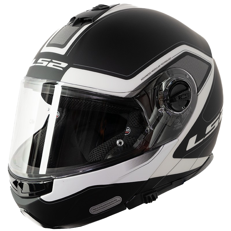 HELMET ‏LS2 FF325 STROBE II BLACK WHITE