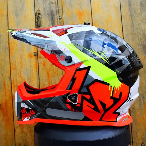 HELMET ‏LS2 MX437 PIONEER II MATT BLACK