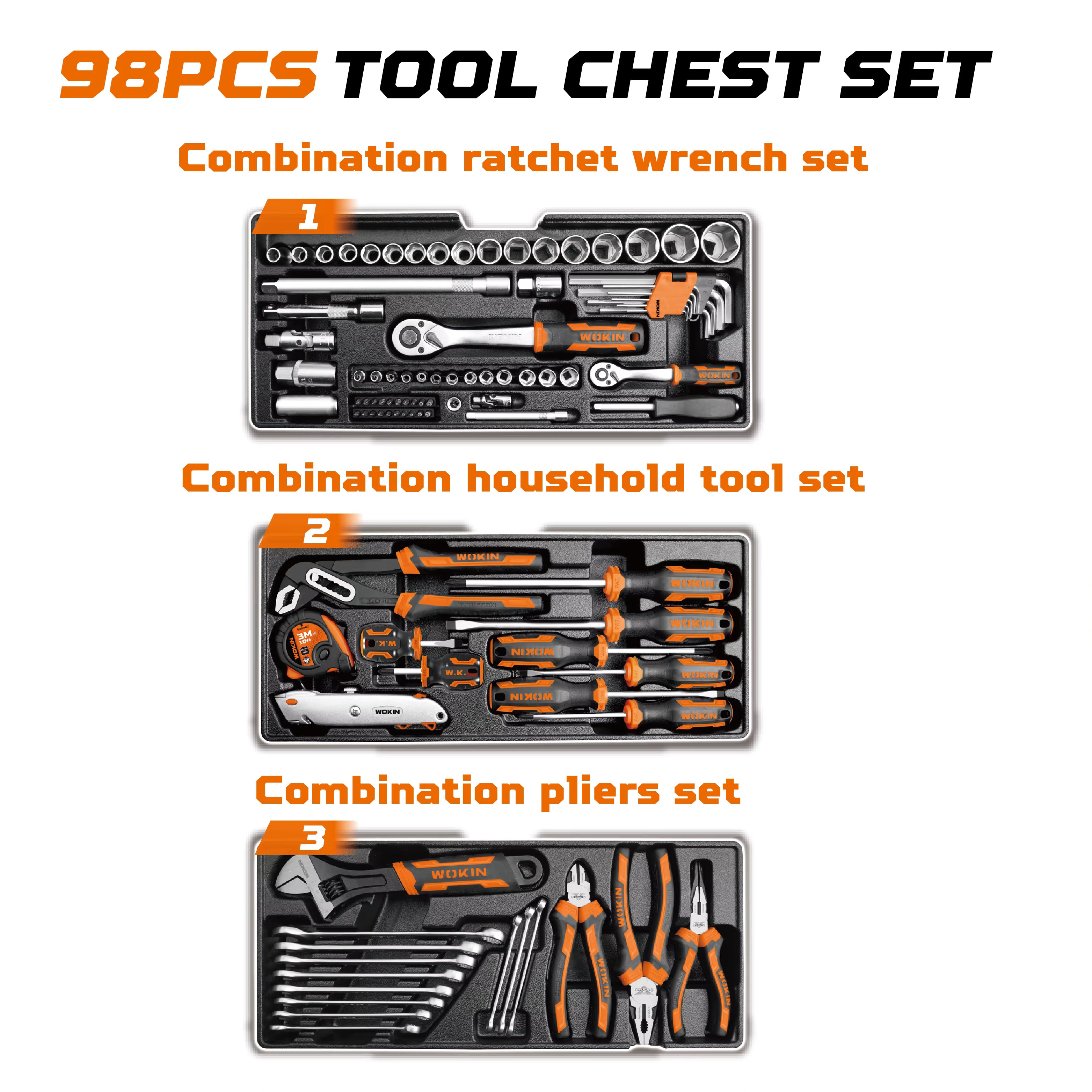 98PCS TOOL CHEST SET (INDUSTRIAL)