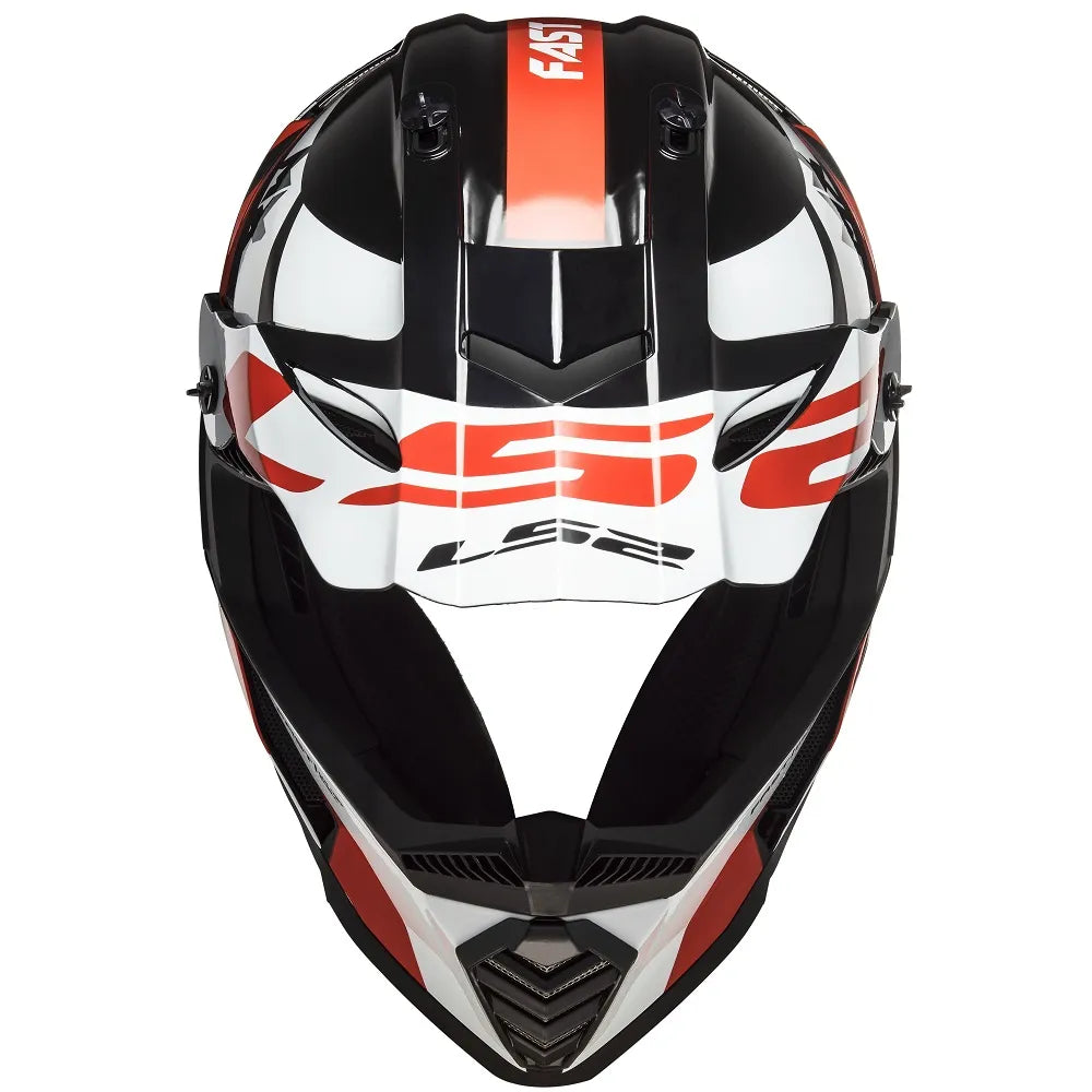 HELMET LS2 MX437 FAST EVO WHITE RED