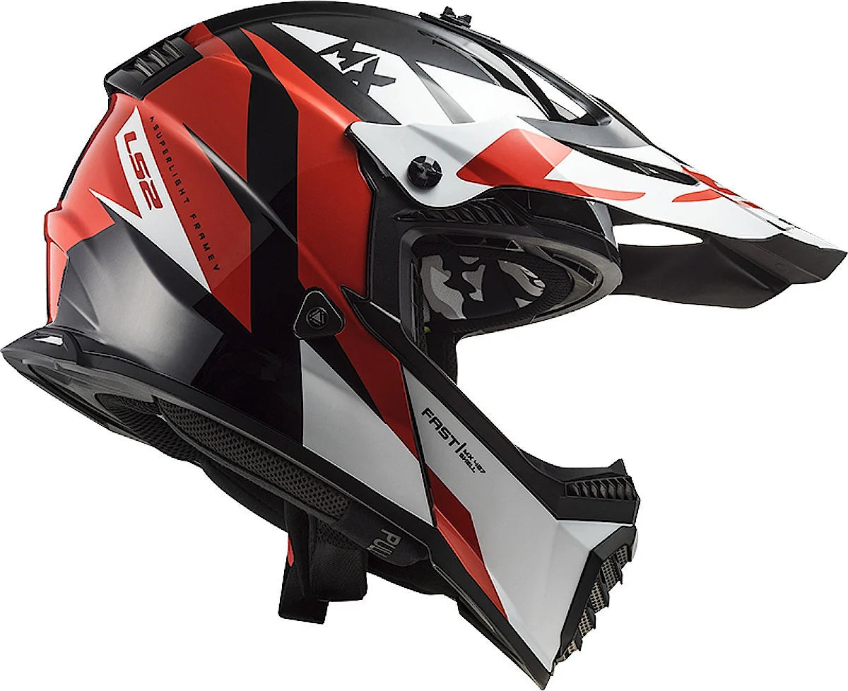 HELMET LS2 MX437 FAST EVO WHITE RED