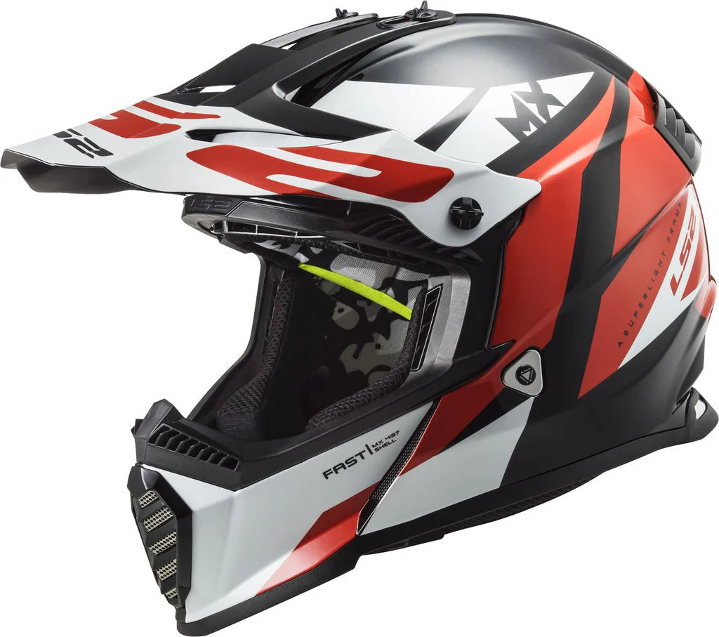 HELMET LS2 MX437 FAST EVO WHITE RED