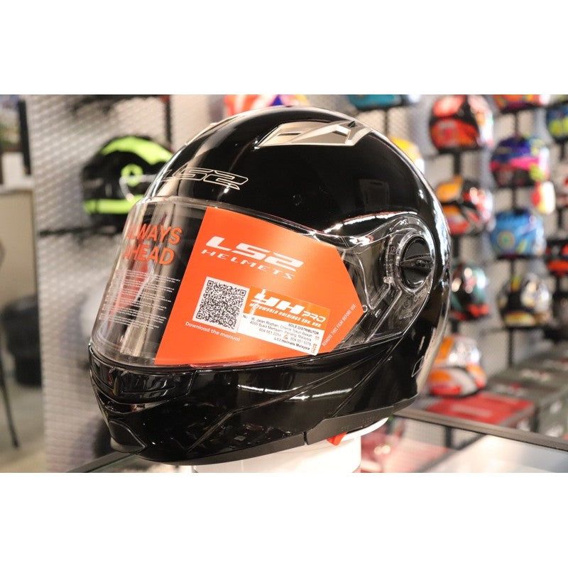 HELMET ‏LS2 FF325 STROBE II BLACK GLOSS