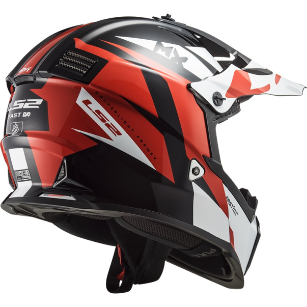 HELMET LS2 MX437 FAST EVO WHITE RED