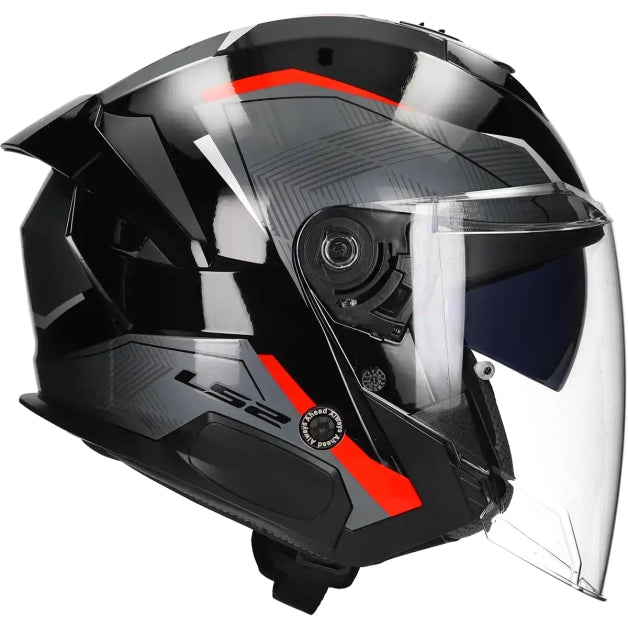 HELMET LS2 OF618 VERSO II AIR BLACK RED