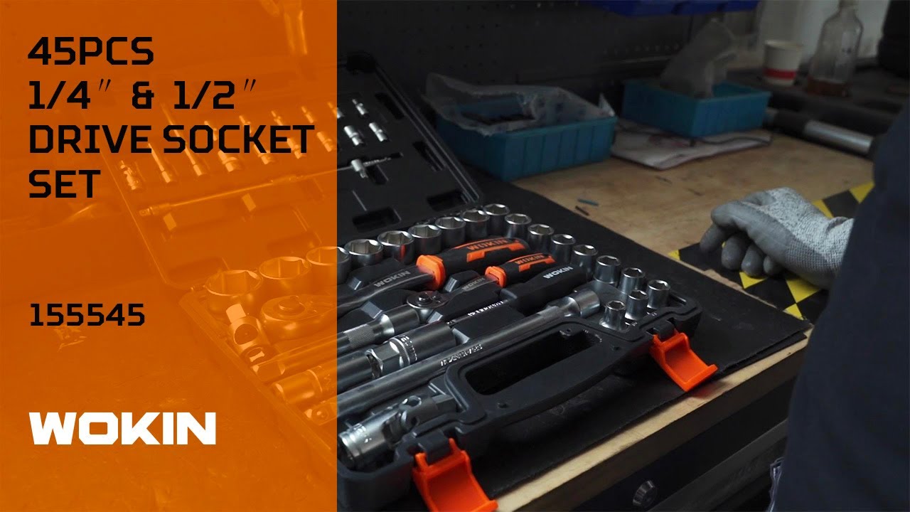45PCS 1/4″ & 1/2″ DRIVE SOCKET SET (INDUSTRIAL)