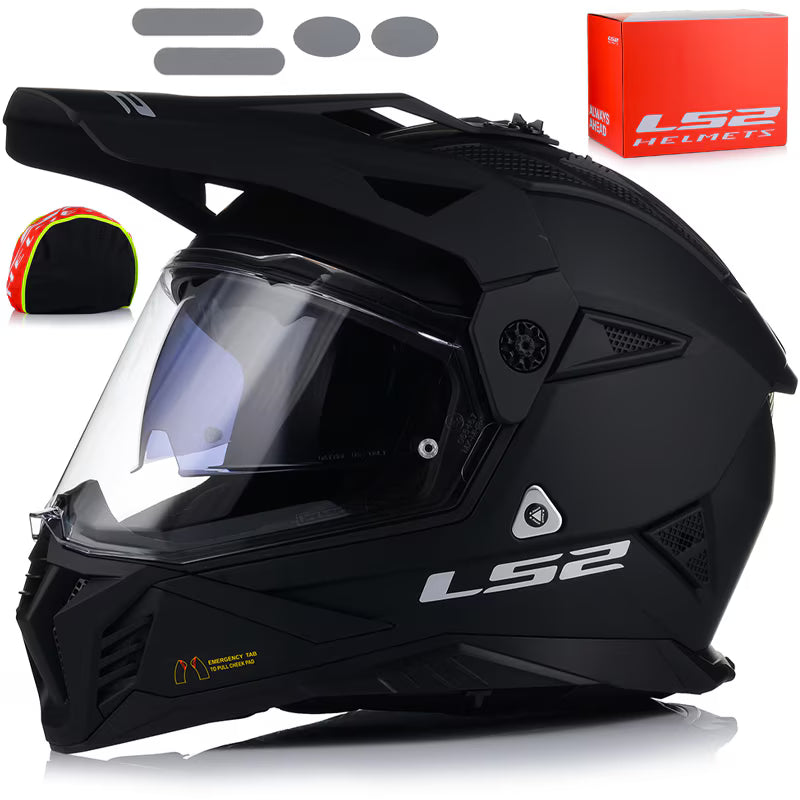 HELMET ‏LS2 MX702 PIONEER II MATT BLACK